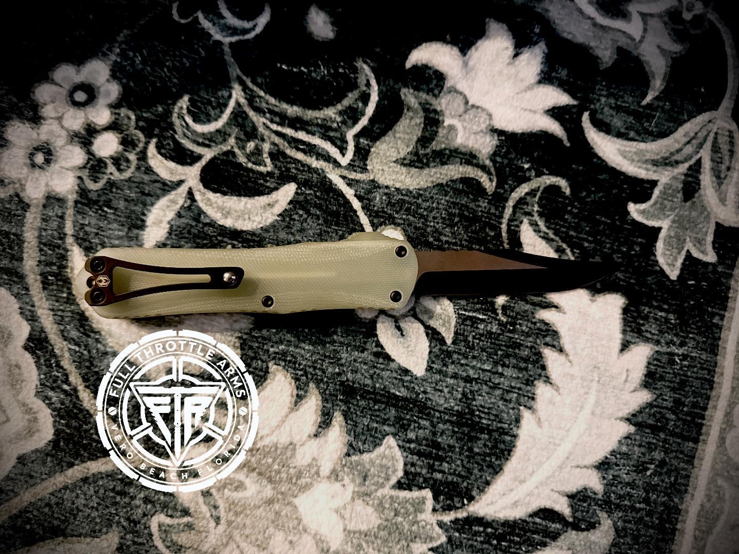 Heretic Mantiore E Bowie 2 Tone Blsck Nlsck SNO w/Jade G10 Backcovers - Full Throttle Arms LLC