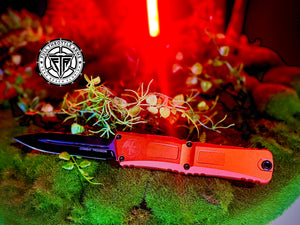 Microtech Knives Combat Troodon Gen III Black Double Edge w/ Orange Handle 1142-1OR - Full Throttle Arms LLC