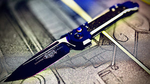 Microtech LUDT Gen III T/E Automatic Knife Black Aluminum/Standard - Full Throttle Arms LLC
