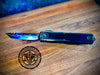 Microtech Ultratech ZBP Blued Baker Forge Copper Mai Damascus Tanto Edge 3.5” DLC HW - Zero Blade Play - Full Throttle Arms LLC